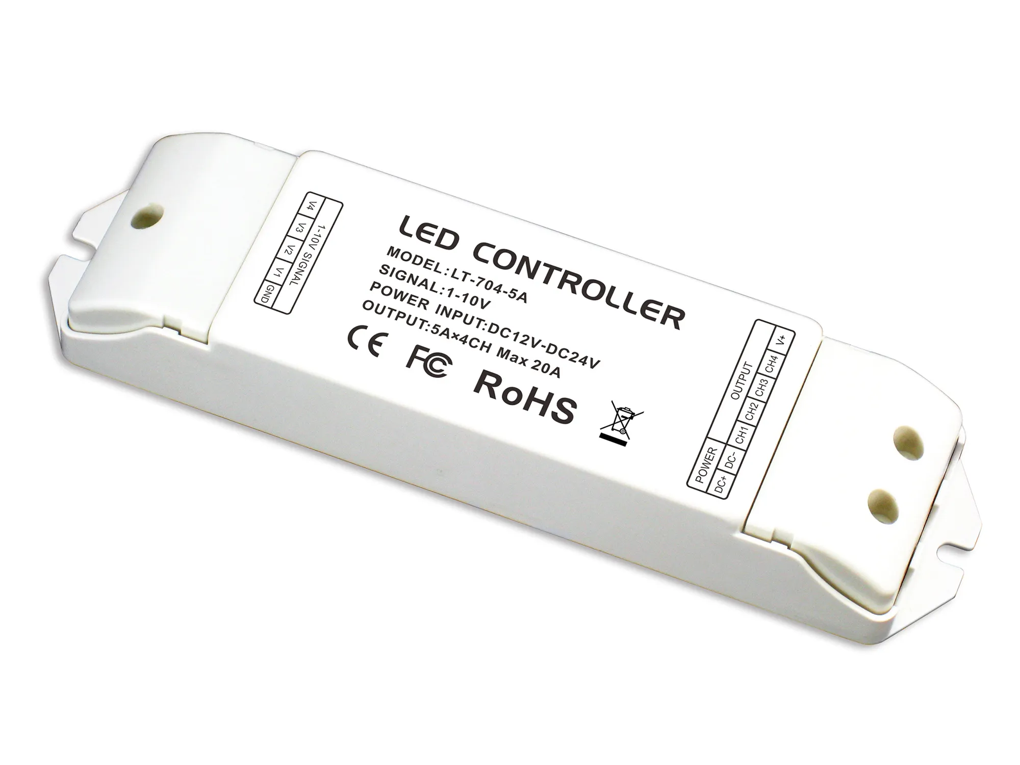 704-5A  4 Channel CV 0/1-10V Dimming Driver 12/24V DC